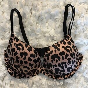 Victoria's Secret Black and Tan Leopard Bra